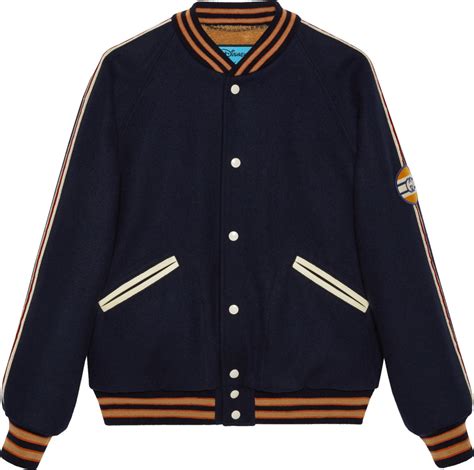 Gucci x Disney Navy Donald Duck Varsity Jacket 